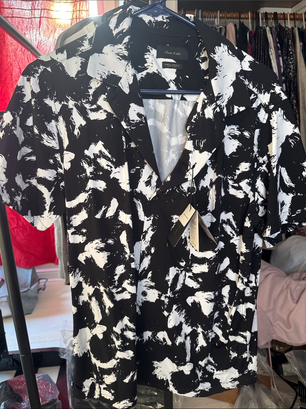 Porter &Ash Abstract Short-Sleeve Button-Down Shirt